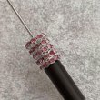 画像3: ラインストーン波ロンデル15mmピンク　50個 (3)