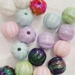 画像2: カラフルかぼちゃツイストビーズ16mm　色ランダム40g (2)
