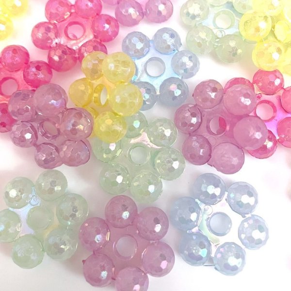 画像1: 乳白カラフルカットポンデ　色ランダム約35g (1)