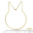 画像2: 目玉セール　ゴールド　猫型リース　ワイヤーリング10本セット　縦12.5cm　カン無しストレート接続パイプ付き　 (2)