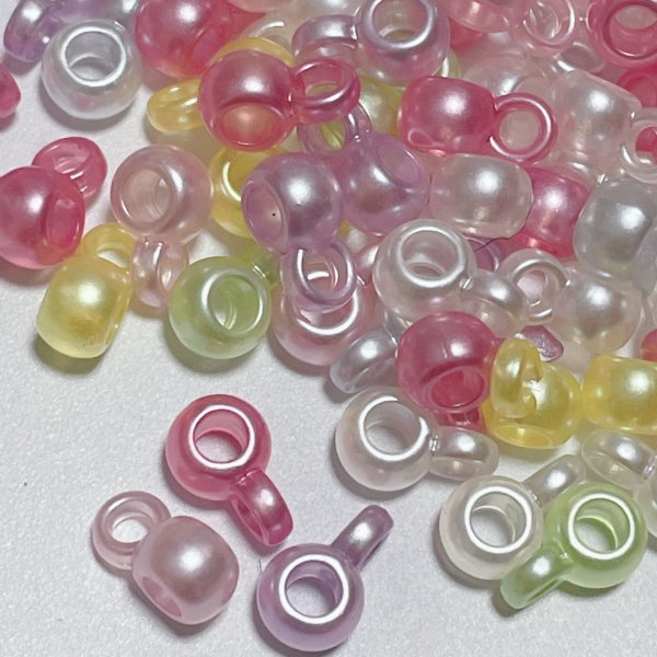 画像1: カン付きロンデルパールmix10g　 幅約6mm (1)