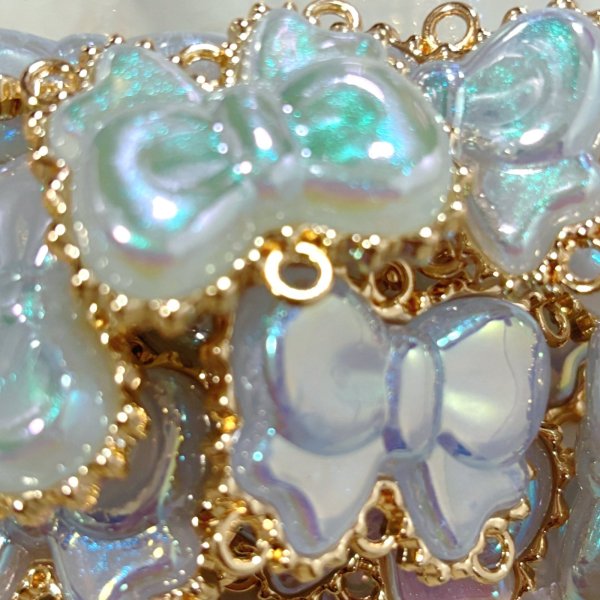 画像3: 4ホール　マーメイドギャラクシーリボンコネクター (3)