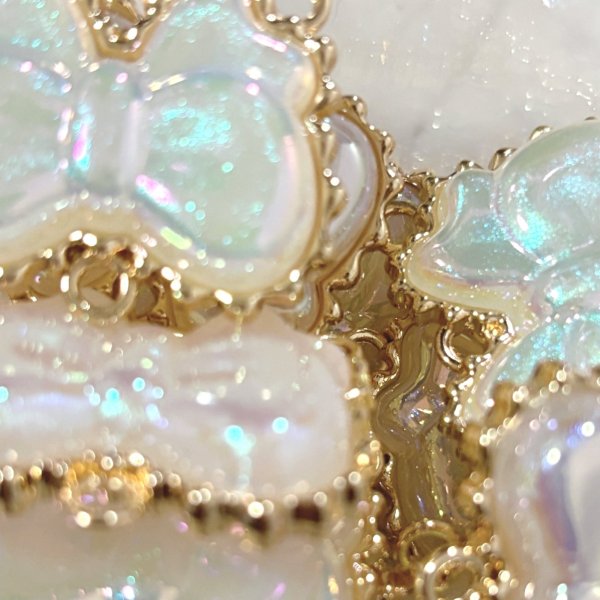 画像2: 4ホール　マーメイドギャラクシーリボンコネクター (2)