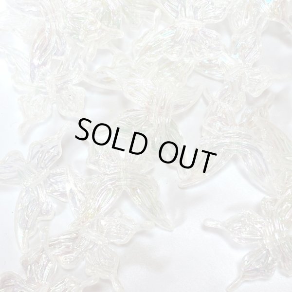 画像2: クリアAB蝶々ビーズ　約25mm (2)