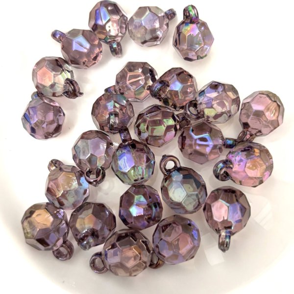 画像2: カン付きダークオーロラ34面カット　約14mmくらい (2)