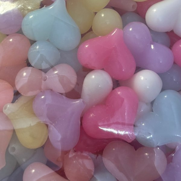 画像1: ゼリーカラーハートmix 約500g (1)