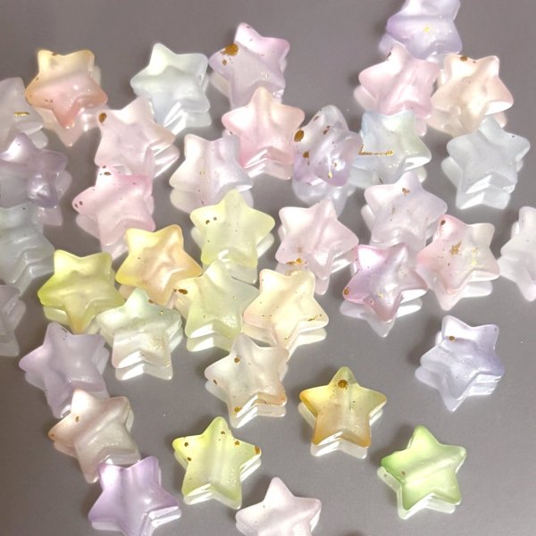 画像4: フロストmixお星様ビーズ　10mm おたま (4)