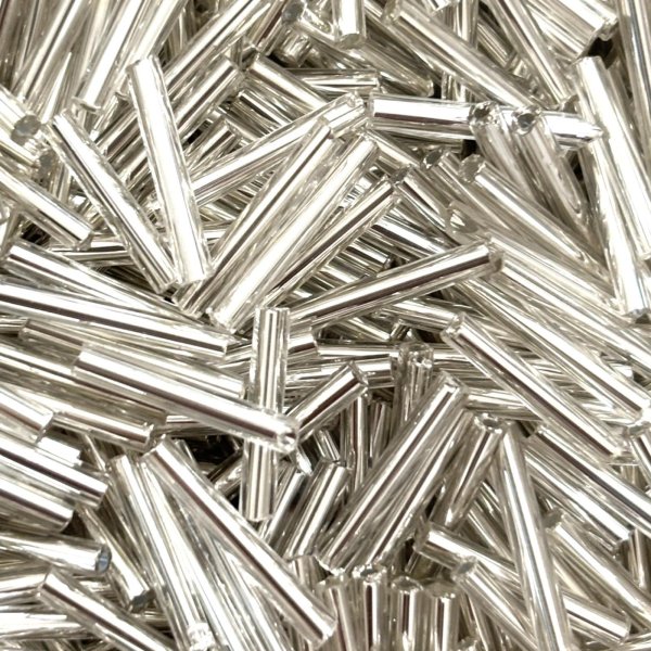 画像1: ガラスストロービーズ　竹ビーズ　2×12mm 15ccすくい (1)