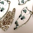 画像1: メタルぶら下げ猫チャーム 5個 (1)
