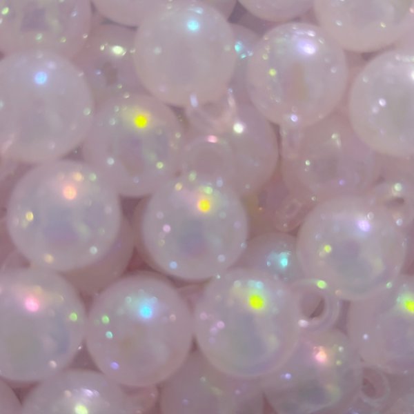 画像3: カン付きビーズ　ミルキーオーロラ14mm 量り売り約20個　34g (3)