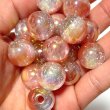 画像2: ハーフラメオーロラキャッツアイ風ビーズ16mm 量り売り5個 (2)
