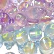 画像1: 夜光カン付ランタンビーズ　ABギャラクシー　約17.7×12mm 量り売り10個 (1)