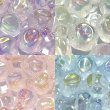 画像1: 夜光カン付デントビーズABギャラクシー　約16mm 梅干し 量り売り10個 (1)