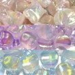 画像2: 夜光カン付ランタンビーズ　ABギャラクシー　約17.7×12mm 量り売り10個 (2)
