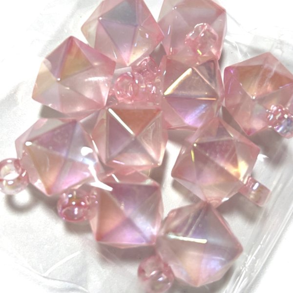 画像1: 夜光カン付き6角ミルキーオーロラ　量り売り10個 (1)