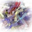 画像2: オーガンジーリボンmix　貼り付け用　量り売り約30個 (2)