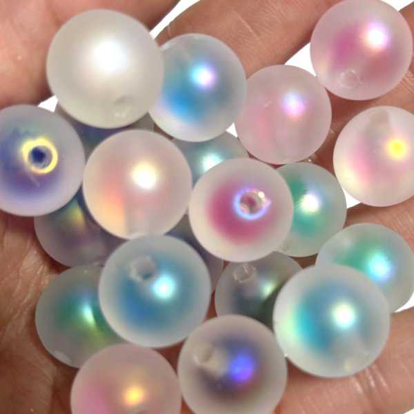 画像1: オーロラフロストダブルカラー16mm　量り売り約10個 (1)