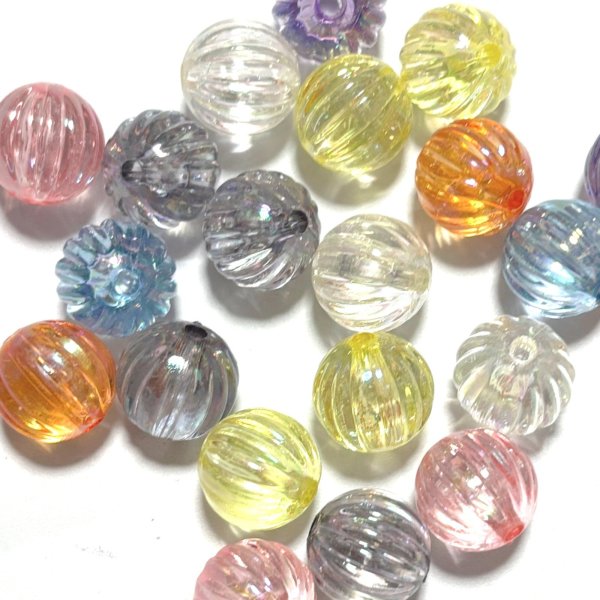 画像1: オーロラクリアかぼちゃ14mm　量り売り50g 約30個 (1)
