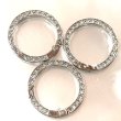 画像3: カラビナ　大ラインストーンサークル約33.6mm　3個 (3)