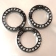 画像4: カラビナ　ラインストーンサークル約25mm　3個 (4)