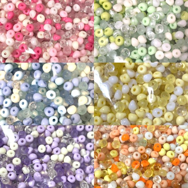 画像1: アクリルティアドロップmixビーズ　量り売り約40g (1)