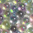 画像1: カン付きオーロラクリアビーズ約12mm カラーランダム　　量り売り約20個 (1)