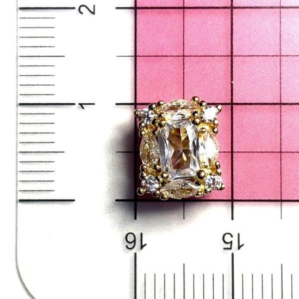 画像2: 合金ビーズパーツ　　オクタゴンA　多数ホール (2)