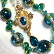 画像2: クリア金箔グリッターハーフミラービーズ16mm 量り売り約10個 (2)