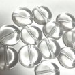 画像2: フラットラウンドクリアビーズ 量り売り5個 約22mm (2)