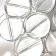 画像2: 大フラットラウンドクリアビーズ 量り売り5個 約31mm (2)