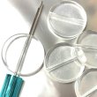 画像1: 大フラットラウンドクリアビーズ 量り売り5個 約31mm (1)