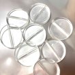 画像3: 大フラットラウンドクリアビーズ 量り売り5個 約31mm (3)