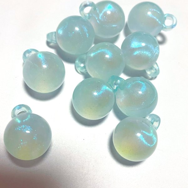 画像1: カン付きミルキーギャラクシービーズ　約14mm 　　量り売り約20個 (1)
