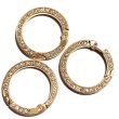 画像2: カラビナ　大ラインストーンサークル約33.6mm　3個 (2)