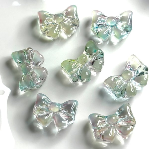 画像1: ガラスリボンビーズ　1袋約25g 約25個くらい (1)