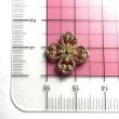 画像2: 4ホール　金色フラワーコネクター　合金　約15mm 量り売り約20個 (2)