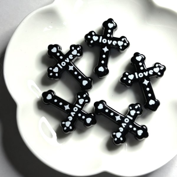 画像1: 十字架ビーズ　クロス　約20×26mm 量り売り5個 (1)