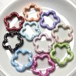 画像1: カラビナ　ペイントフラワー ランダムmix　5個 (1)