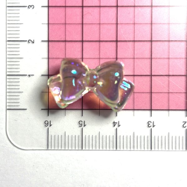 画像2: オーロラリボンビーズ色ランダムmix　量り売り10個　アクリル (2)