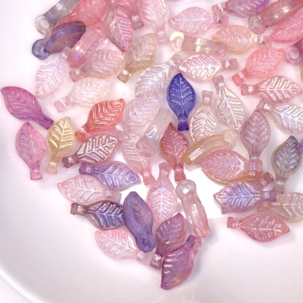 画像10: アクリルminiリーフビーズmix　色選択　量り売り約30g (10)