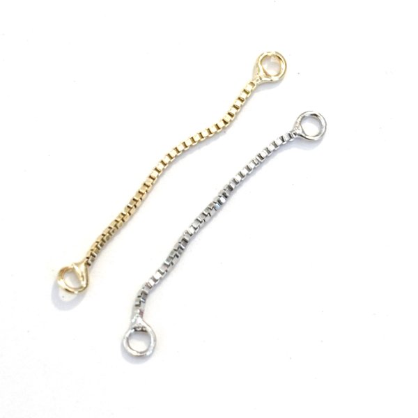 画像1: オープンカン付きピアスチェーンコネクター　約30mm　6個 (1)