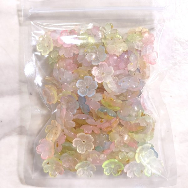 画像1: フロストさくらビーズmix12mm　量り売り約40g (1)