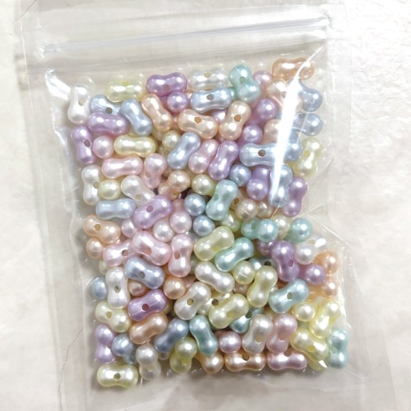 画像1: 特大ピーナッツビーズ　12mm　量り売り約40g (1)